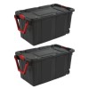Unbranded Wheeled Extra Large Storage Bin Set of 2 Heavy