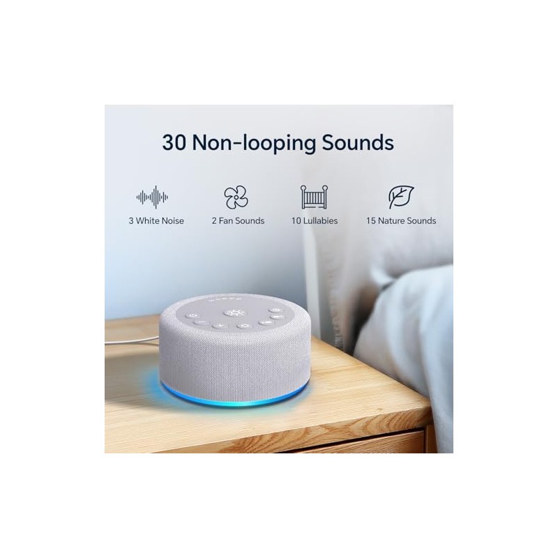 Sound Machine Night Light White Noise Brown Noise Machine 30