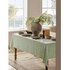 YZJZEDS Linen Tablecloth for Square Table 60x60 Inch Green, Farmhouse