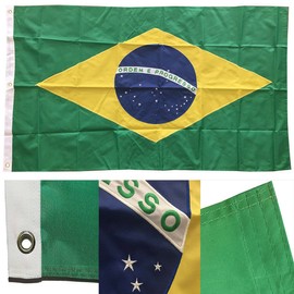 "Flags & Signs" 3x5 Embroidered Sewn Brazil Brazilian 300D Nylon Flag 3'x5' 3 a-1-5751