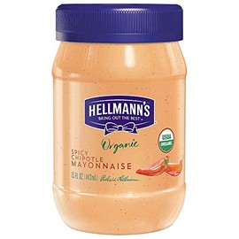 Hellmann's Organic Mayonnaise 6 Count Spicy Chipotle Mayo Condiment and Sandwich Spread 15 oz