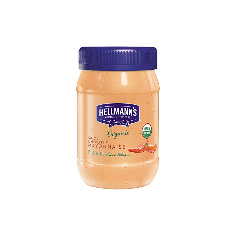 Hellmann's Organic Mayonnaise 6 Count Spicy Chipotle Mayo Condiment and