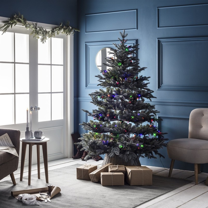 Lights4fun, LED, Christmas Tree Light Chain with Remote Control, Timer