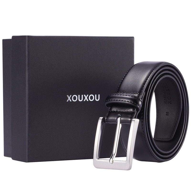XOUXOU Men's Casual Leather Jeans Belts Classic Work Business Dress