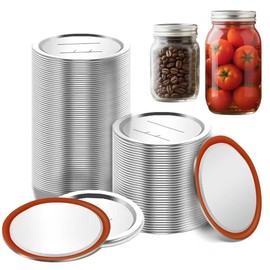 100pcs Mason Jar Lids for Wide and Regular Mouth Jars - Canning Lids Regular Mouth, Compatible With Electric Vacuum Sealers (86mm)