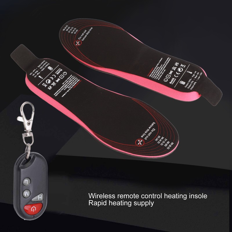 Heated Insoles DIY Cuttable Smart Remote Control USB Rechargeable Electric