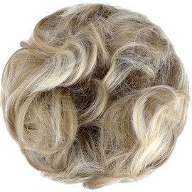 Messy Hair Bun Thick Updo Scrunchies Ponytail Extension Hair Extensions hair pieces for women Ash Blonde Mix Bleach Blonde