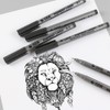 Cdycam Fineliner Pens, Set of 9 Black Fineliner Ink Pen