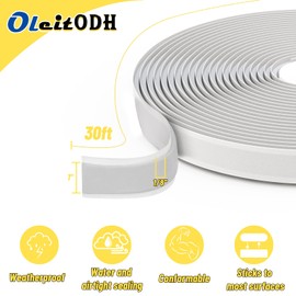 Oleitodh Butyl Seal Putty Tape Grey 1 Inch x 30 Feet(4 Pack),Leak Proof Butal Tape for RV Repair, Window, Boat Sealing, Glass and EDPM Rubber Roof Patching