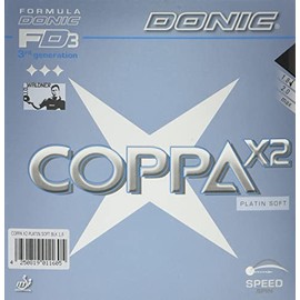 DONIC(ドニック) 卓球 コッパ X2 裏ソフトラバー ブラック 1.8 AL053