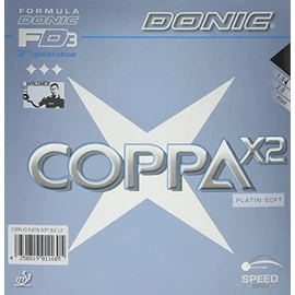 DONIC(ドニック) 卓球 コッパ X2 裏ソフトラバー ブラック 1.8 AL053