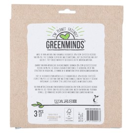 Sorbo 100% Natural Household Cleaning Cloths, Ideal for cleaning in and aorunf the home, Set of 3 cloths each measuring 38cm x 38cm, Blue