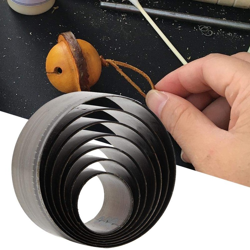 7pcs Round Hole Punch Tool Leather Bell Cutter Leather Craft
