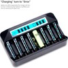 Shitanchao 9 Independent Ports USB AA/AAA/9V Fast Charger 8PCS NiMh/NiCd