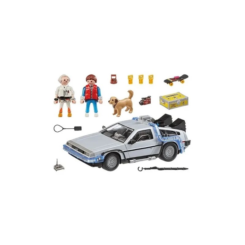 Figura Armable Playmobil Back To The Future Delorean 64 Pzas