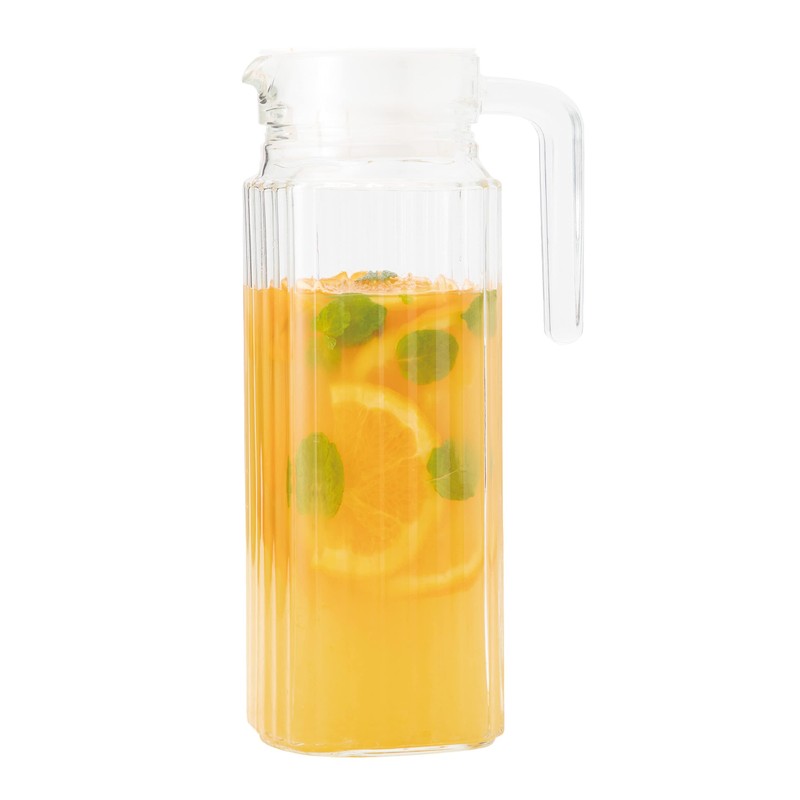 Bestco ND-2356 Glass Pitcher 1.1L White Quadro Pitcher