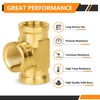 5-PCs HeSun Brass Pipe Fitting, 3/8" x 3/8" x 3/8"