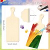 24 Pcs Wooden Mini Cutting Board with Handle Unfinished Craft