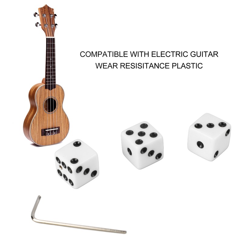 3PCS Guitar Volume Control Knobs Dice Shape Speed Control Knobs