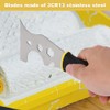 Wallpaper Scraper Tool with 1 Gloves, Stainless Steel 15-in-1 Paint