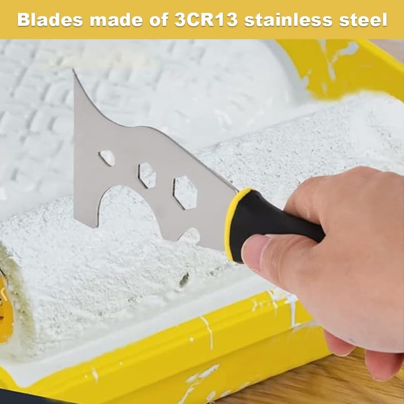 Wallpaper Scraper Tool with 1 Gloves, Stainless Steel 15-in-1 Paint