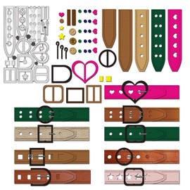 BENECREAT Belt Accessories Cutting Dies, Love Metal Embossing Stencils Die Cuts for Card Making Paper Card Making Decoration DIY Scrapbooking Craft Home Decor