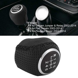 Shift Knob Replacement for Peugeot Boxer(Black, 6 Speed)