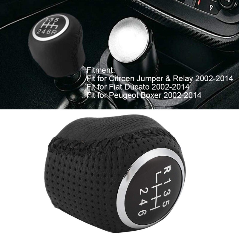 Shift Knob Replacement for Peugeot Boxer(Black, 6 Speed)