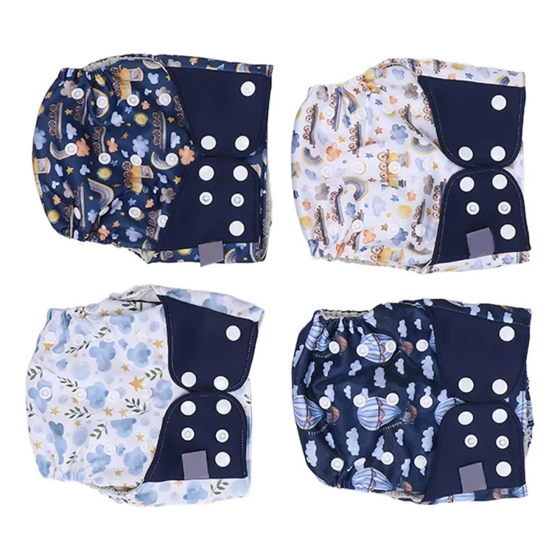 Para Lavables Pañales Para Recién Nacidos, 4 Units, Tela