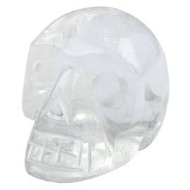 SUNYIK Rock Quartz Carving Skull Stone Pocket Statue Figurine Decor 1" Pack of 5