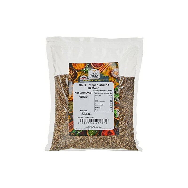 Old India Black Pepper Ground 18 Mesh 500g
