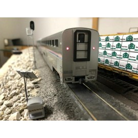 Kato Ho Scale Superliner End Steps Detail 3D Printed Painted Metallic Silver