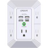 QINLIANF 5 Outlet Extender Surge Protector Multi Plug Wall Adapter