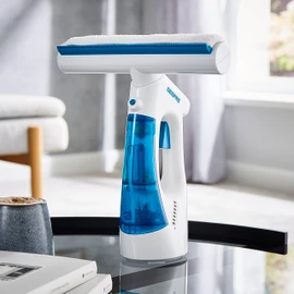 GEEPAS Cordless Window Vacuum - Portable 3-in-1 Window Vacuum - 140Ml Removable Water Tank, LED Indicator, Cordless - Handheld, Lightweight, Low Noise, Fast Charging, 35min Runtime – Compact Design