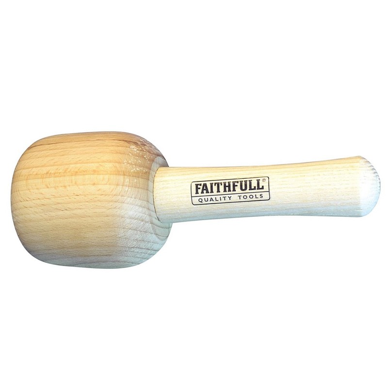 Faithfull FAICM90HD Wood Carvers Beech Mallet 90mm (3.5in) 440g (15.5oz)