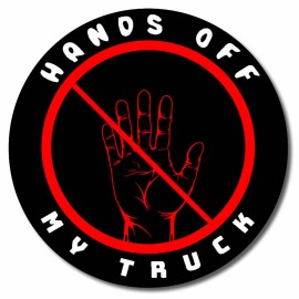 OwnTheAvenue Hands Off My Truck Don't Touch Funny 4x4 Off Road Lifted Bumper Decal Sticker