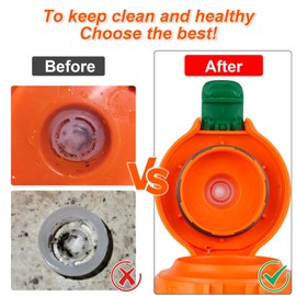 Dispensing Valves and Replacement Gaskets Compatible with Gatorade GX Water Bottle - 4pcs Gaskets, 4pcs Silicone Valve & Plastic Insert with Screwdriver, for Gatorade Gx Water Bottle