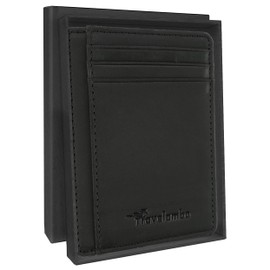 Travelambo Slim Wallet Front Pocket Minimalist Leather RFID Blocking Medium Size