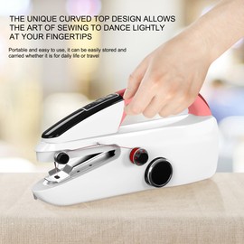 Portable Hand Held Sewing Machine for Adults, Handheld Compact Sewing Machine Tool for Beginners Hemming, Two Adjustable Levels, Easy to use and Suitable for DIY, Clothes, Family, Travel (12 Set)