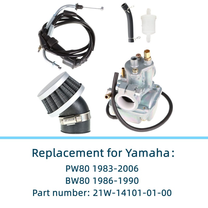 GENRICS Carburetor Replacement for Yamaha PW80 1983-2006 BW80 1986-1990