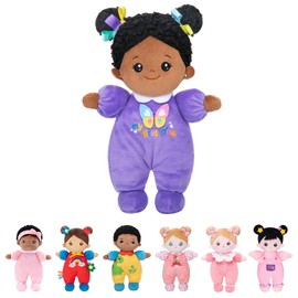 OUOZZZ 10" Black Baby Doll for 1 Year Old Girl Gifts - First African American Baby Dolls Toys for Girl Birthday Christmas Plush Gift for Toddler