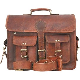 ALASKA EXPORTS Leather Messenger Bag Laptop Bag Briefcase Satchel Bag Handmade Laptop Bag (11 X 15 X 3 INCH)