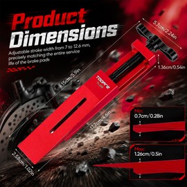 Piston Press Tool for SRAM Brake Caliper, Bike Hydraulic Disc Brake Caliper Piston Tool, Brake Caliper Accessories,CNC Aluminum, 57mm Wing Knob, Universal 2/4 Piston, for MTB Road Bike Mechanics, Red