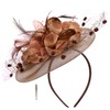 Women Ladies Flower Feather Fascinators Pillbox Hat Bowler Hat Party