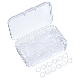 Sumind 200 Pieces Rubber Rings Seal O-Ring Rubber Keyboard Dampeners with Plastic Storage Box for Cherry MX Switch Keyboard and Mechanical Keyboard Keys (Clear)