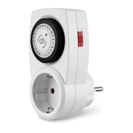 REV Timing Switch Box Mechanical Timer Small and Compact with 48 Switching Times per Day Only for Indoor Use/Child Protection/Colour: White
