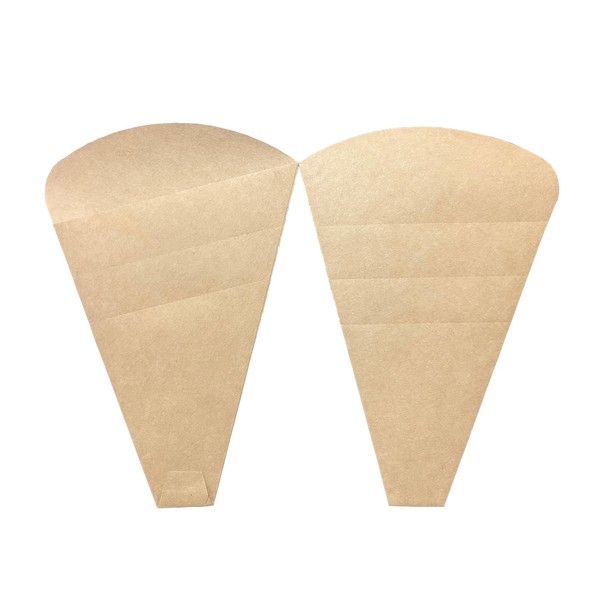 Crepe Triangle Bags, Brown Plain Perforation, Pack of 100