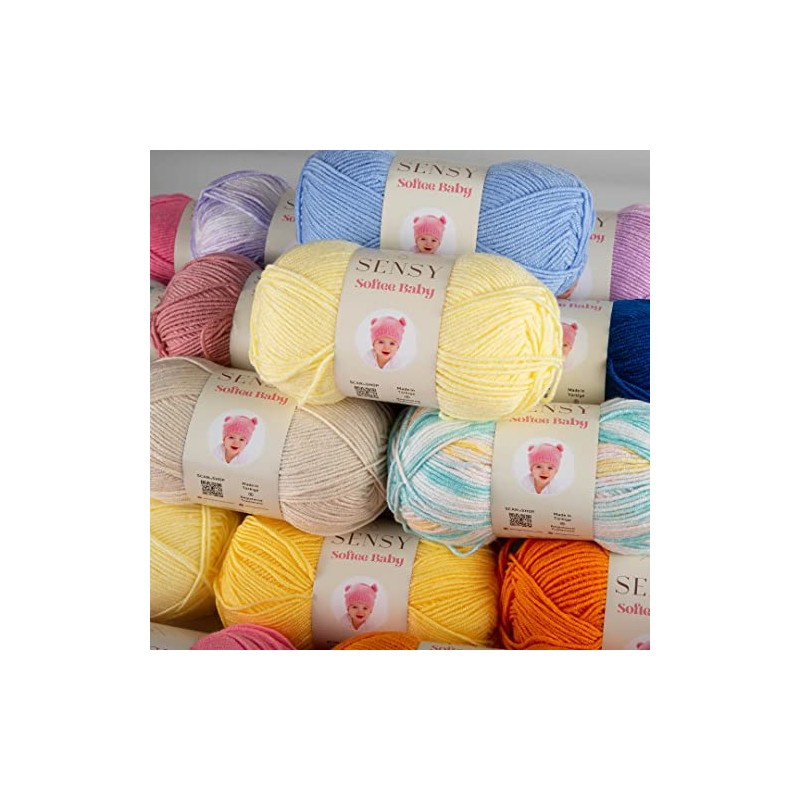 10 Skeins of Sensy Softee Baby Yarn, 3.5 oz, 275