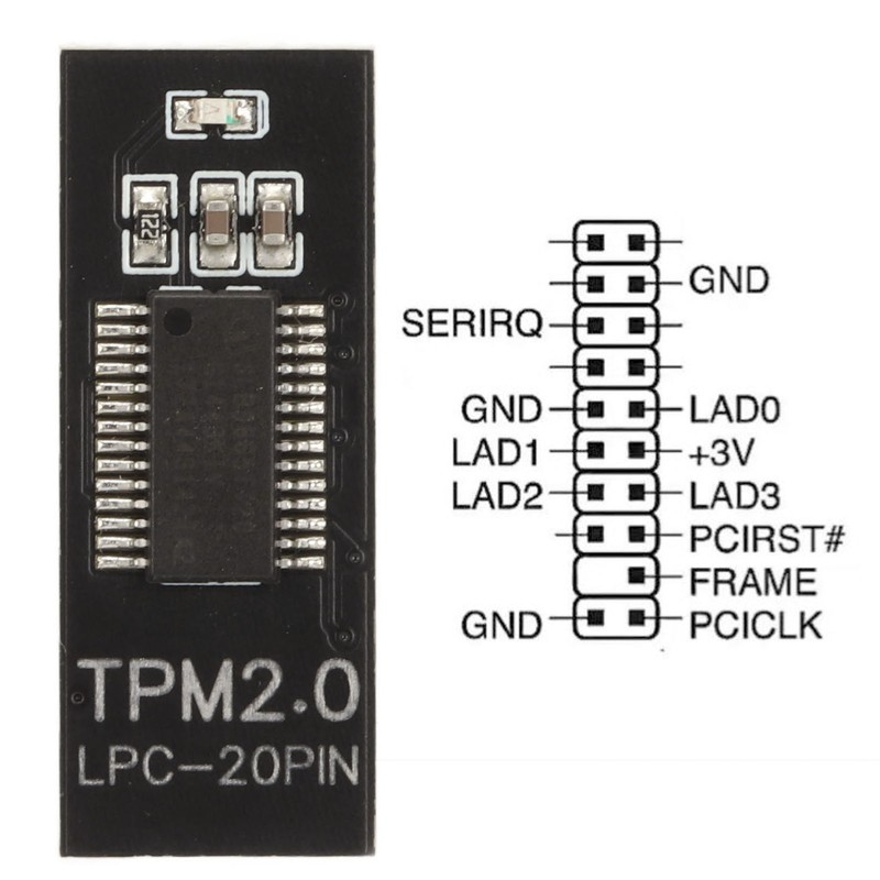 TPM 2.0 Encryption Security Module LPC Interface 20Pin Stable Performance