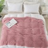 Waffle Throw Blanket, Soft Plush, 50x60 in, Dusty Rose